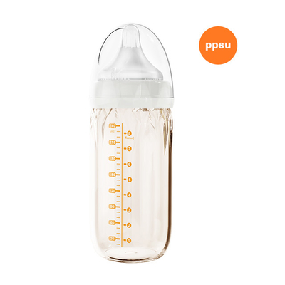 Newborn Glass PPSU Baby Feeding Bottle 240mL PVC Free Food Grade