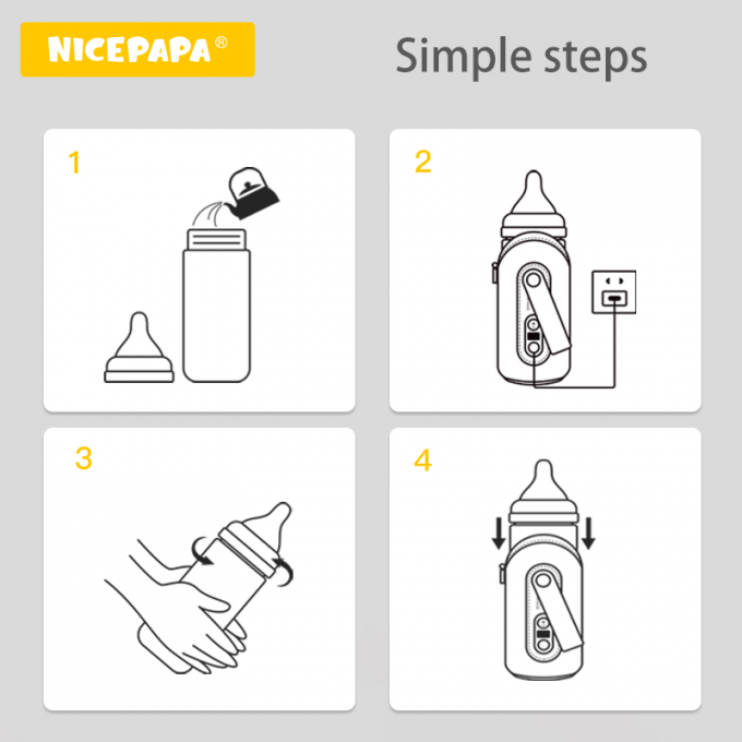 Nice Papa Temperature Control Bottle Warmer Lightweight USB Charging 10W