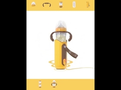 240ml Formula New Born Glass Feeding Bottle 5 In 1 PVC Free