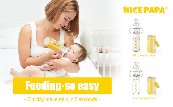 Customized BPA Free Milk Bottles 8 Oz PPSU Baby Bottle With Formula Dispenser