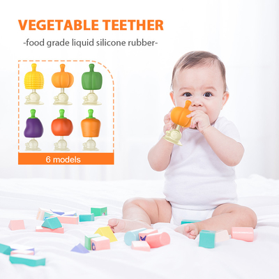 Silicone Baby Teething Toys BPA Free 3 in 1 Corn Vegetable Design