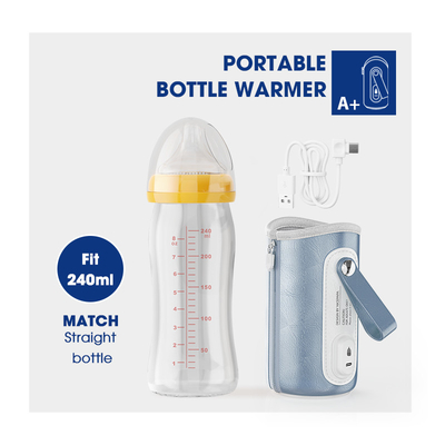Baby Milk PU Portable Travel Bottle Warmer Thermostat 42℃ For Formula