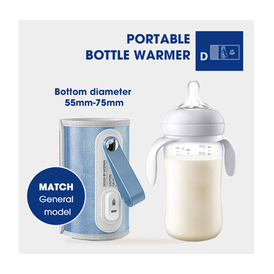 USB Portable Travel Bottle Warmer Breastmilk Velcro Design Feeder Bottle Warmer