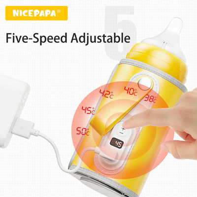 5V 2A Milk Portable Baby Bottle Warmer USB Adjustable Temperature