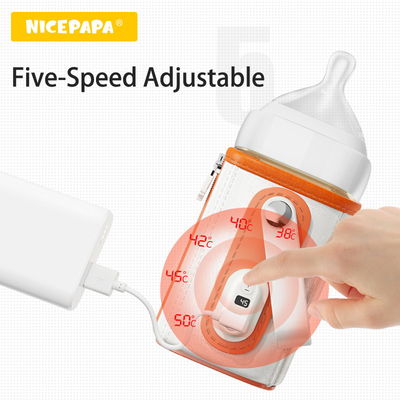 Square Milk Portable Baby Bottle Warmer 240ml Five Speeds With LCD Display