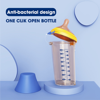 No Teat Off Action Flip Cap Baby Bottle 6 Oz phthalates free PPSU BPA Free