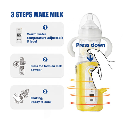 240ml Portable Bottle  warmer Fast brew milk feeding Bottle With Formula powder Storage  gift set for Travel , Car