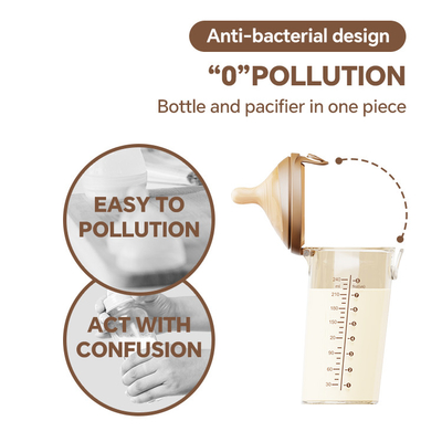 Hot Selling Anti-Fall 180ML Flip-cap Baby milk Bottle bebes Products With Slow Flow Silicone nipple