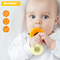 Pumpkin Soothing Baby Teether Skin Like Silicone Fruit Teether For 0 - 6 Months