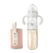 USB Insulation Baby Bottle Warmer Glass Travel Feeding Set With Adjustment Temperature Quick Flush Milk Cute Baby bottle