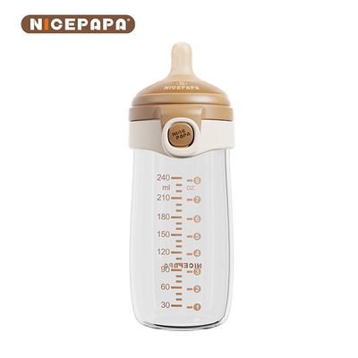 High Quality Glass Flip-cap Bottle Bite Resistant Durable nipple Suitable For Newborn Babies Like