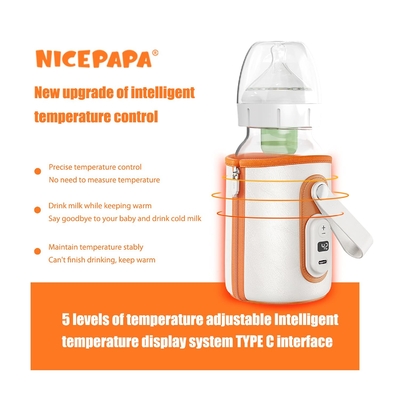 USB Rechargeable Temperature Bottle Warmer Portable Type C Five Speed Adjustable