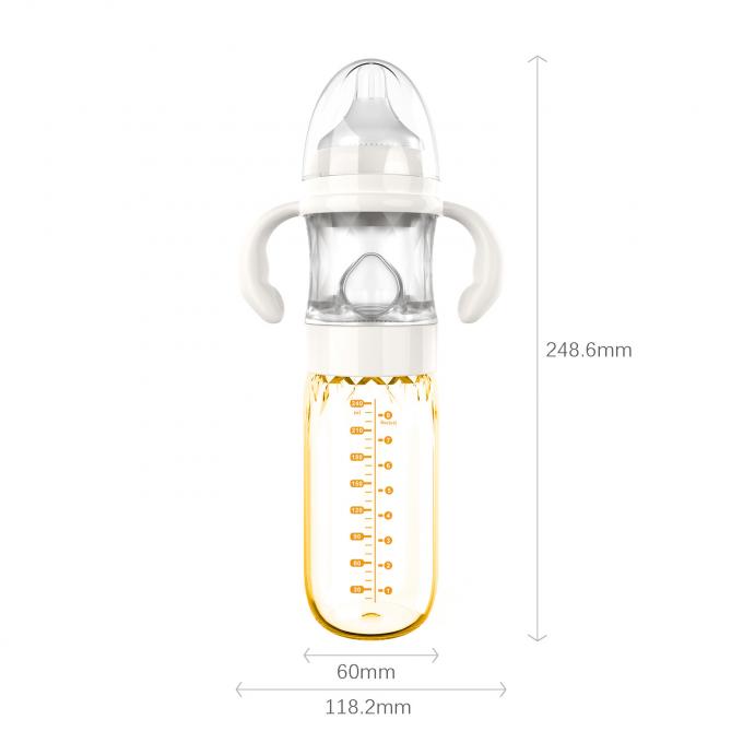 Anti Colic Self Mixing Baby Bottles 240ml Smooth Flow Newborn Glass Bottles